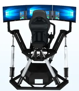 Platform dinamis enam derajat simulator balap kebebasan tampilan sudut lebar banyak layar dengan drive servo