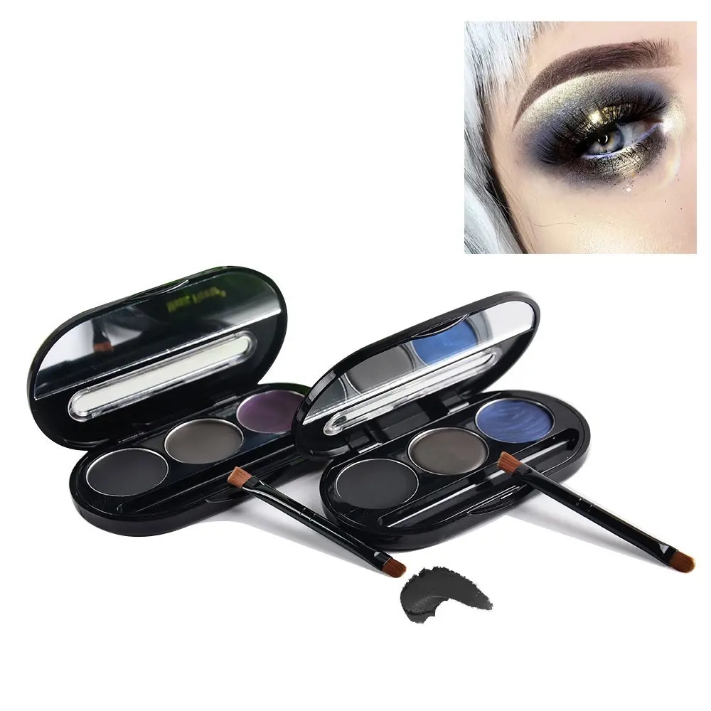 2 colors single black eyeshadow wholesale high pigment private label makeup eye shadow pallet eyeshadow palette custom