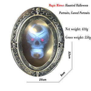 JELO высокое качество Хэллоуин сценическое зеркало Одноглазый дверной звонок активированный жуткий звук мигающий пластиковый украшение для вечеринки - Product Image 2