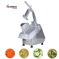 2026 WELLDONE Coupe-légumes commercial de haute qualité 1000W pour oignon, concombre, banane, fruits, carotte, pomme de terre, avec 5 lames