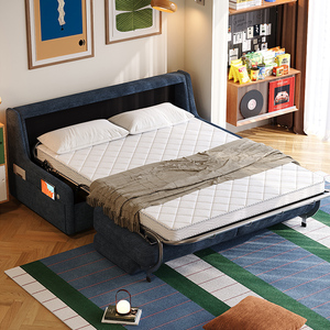 Sofá Cama Cuadrado Plegable de Terciopelo, Diseño Moderno que Ahorra Espacio para Sala de Estar y Balcón, Sofá Cama Extensible Multiusos - Product Image 2