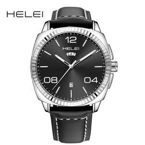 Montre pour homme authentique transfrontalière, mode, quartz, bracelet en cuir, affichage du calendrier et de la semaine - Pièces - Product Image 6