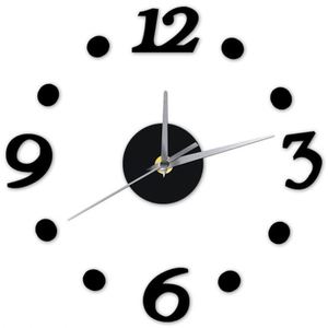 Horloge murale en forme de cœur DIY, horloge numérique silencieuse en acrylique 3D, autocollants muraux, montres à quartz pour la décoration de la maison, du salon et de la chambre - Product Image 1