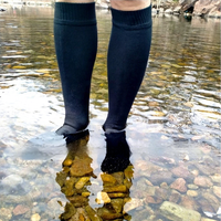 Chaussettes de randonnée imperméables et coupe-vent pour hommes, logo personnalisé ODM, chaussettes de pêche, de ski et de camping en nylon chaud à 3 couches pour jeunes, chaussettes hautes jusqu'au genou