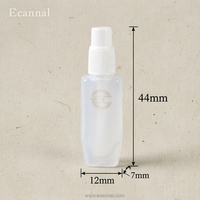 Ecannal – Flacon échantillon mini en plastique HDPE de haute qualité, étanche et hermétique, 1,5 ml/1,5 g, avec bouchon spatule et tige d'agitation