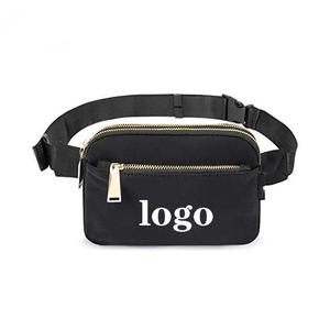 Fashionable Nylon Polyester Fanny Pack Lightweight Belt <b>Waist</b> <b>Bag</b> With Custom Logo Letter Decoration for <b>Men</b> Women - Product Image 1