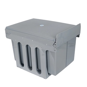 Thùng rác âm tủ trượt hiện đại 15L*2, chất liệu ABS, tích hợp sẵn, dành cho văn phòng nhỏ & nhà bếp - Product Image 5