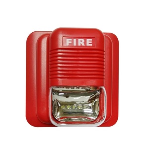 Sirena Estroboscópica de Alarma contra Incendios de 12V 24V con Sonido y Luz Intermitente, Sistema de Seguridad para Hogar, Oficina, Hotel, Restaurante - Product Image 1