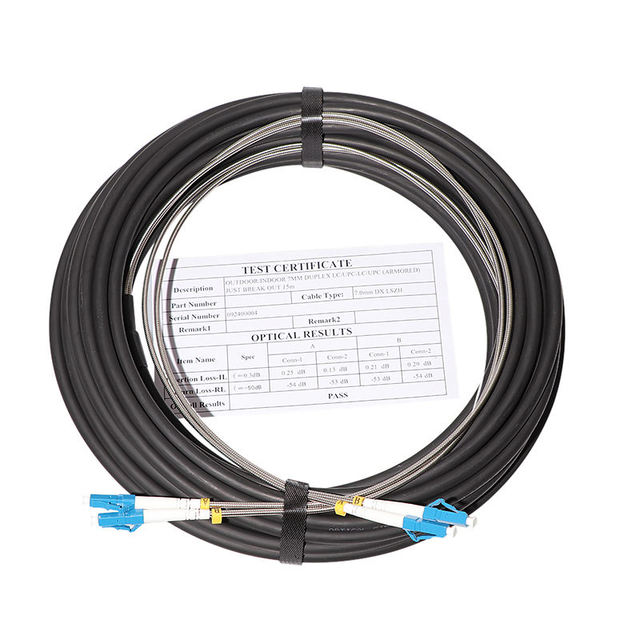 50m CPRI FTTA Fiber Optic Cable, G657A2 LC Duplex Outdoor Armored Base Station Fronthaul Patch Cord