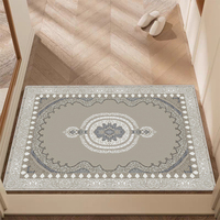 Crystal Velvet Thin Carpet Muslim Pattern Area Teppich mit rutsch fester Rückseite für den Eingang Boden dekoration Teppich matte