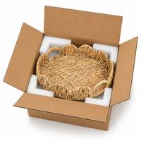 Plateau tressé en jacinthe d'eau, idéal pour hôtels et B&B, décoration d'ambiance de table, assiette à fruits, collations, desserts, panier à pain, rangement polyvalent - Grande Vente