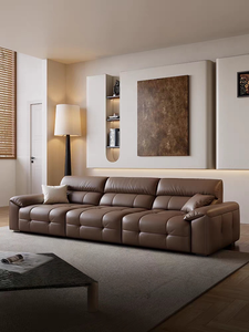 <span class=keywords><strong>Canapé</strong></span>-lit électrique moderne italien trois places en cuir véritable, fonctionnel et intelligent, avec système coulissant, pour villa - Product Image 3