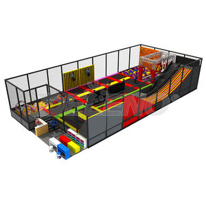 Mur d'escalade intérieur Ninja, parc de <span class=keywords><strong>trampoline</strong></span>, enfants, adultes, mousse de polypropylène, filet de protection durable, couleur personnalisée, saut - Product Image 2