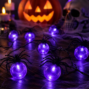 Guirnalda de Luces LED de Araña Tridimensional para Halloween, Decoración de Estilo Abstracto para el Festival de los Fantasmas, Selección Cuidadosa para Comercio Transfronterizo - Product Image 1