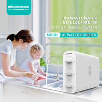 Purificateur d'eau sous évier MICOE à osmose inverse électrique en plastique à 4 étapes, débit de 600 GPD, surveillance TDS, filtration alcaline