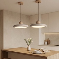 Luminaire suspendu Wabi Sabi en travertin, décoration circulaire en pierre pour salle à manger, îlot de cuisine, restaurant, bar - lustre suspendu