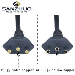 Câble d'alimentation brésilien 3 conducteurs 10A 250V, prise femelle IEC C13, câble d'extension 3x0,75mm 1,8M pour appareils informatiques de bureau à domicile - Product Image 5