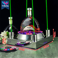 Bouteille de Champagne LED Rechargeable, pièces, Rechargeable, en acier inoxydable, glamour, affichage avec éclairage Laser