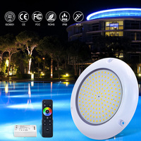 Nouvelle lampe LED plate HUAXIA pour piscine, 12W RGB, télécommande, montage en surface, piscine, sous-marine, Piscina