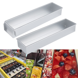 Cercle à mousse rectangulaire pratique pour dessert avec cadre fixe en acier inoxydable pour la pâtisserie créative de gâteaux <span class=keywords><strong>au</strong></span> <span class=keywords><strong>fromage</strong></span> - Product Image 2