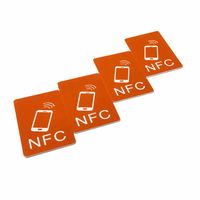 Carte PVC NFC miniature personnalisée NTAG213 avec fonction anti-collision, codage URL/texte, carte laminée couleur haute résolution