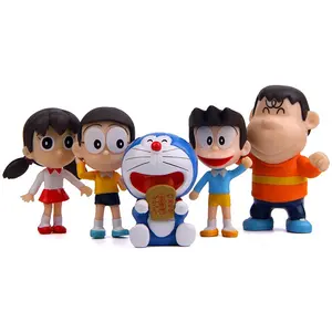 Plastic cartoon Doraemon toys collectible action figure toys for child