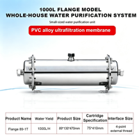 Purificateur d'eau à ultrafiltration à membrane en alliage de PVC avec bride pour système d'irrigation goutte à goutte en serre et pour l'approvisionnement en eau des jardins