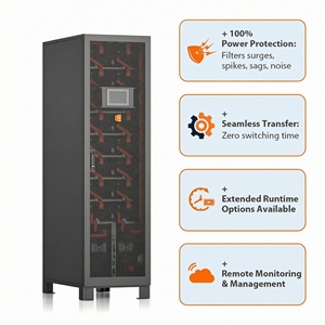 ส่วนลดจากโรงงาน เครื่องสำรองไฟออนไลน์ (UPS) ขนาด 1000KVA 200KVA 300KVA 330KVA พร้อมแบตเตอรี่ LiFePo4 ขนาด 83kWh 300kWh - Product Image 4