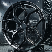 Velg Mobil Alloy Custom 20 22 5*130 Forged 2-Piece Style Center Lock Gloss Black Set untuk Mobil Penumpang, Rims untuk 997 991 992