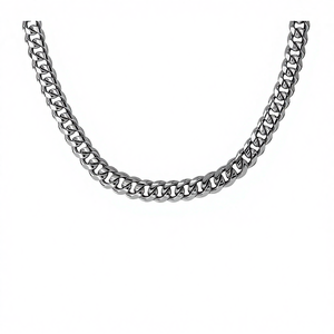 Collana Promessa di Felicità Unisex in Acciaio Inossidabile con Catena a Bambù, Gioiello Sportivo Romantico per Fidanzato, Regalo con Biglietto Messaggio - Product Image 1