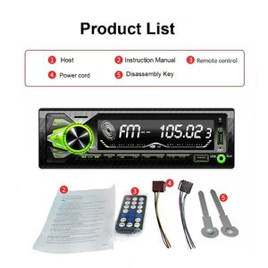 เครื่องเล่น MP3 ยูนิเวอร์แซล SUN-RISE แบบ 1 DIN พร้อมเครื่องส่งสัญญาณ FM บลูทูธ AUX USB เครื่องเสียงติดรถยนต์ พร้อมรีโมทคอนโทรล ที่ชาร์จในรถยนต์ รับประกัน 1 ปี - Product Image 2