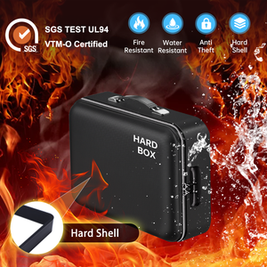 YHX Hard-Shell Fireproof <b>Document</b> <b>Bag</b> Water Resistant Safe Box File Organizer for Important <b>Documents</b> Lock Design - Product Image 5