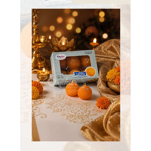 Bougie Artisanale Chakar Laddu Art Candle Ronde Blanc Chaud Faite à la Main pour les Activités Religieuses - Product Image 2