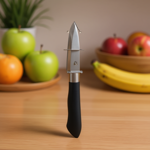 Pelapatate CUCHILLO 19.5Cm con manico nero e lama in acciaio inossidabile per uso in cucina - Product Image 2