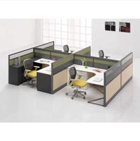 Ensemble de meubles modernes et durables pour bureau de direction Poste de travail modulaire de 6 à 8 places Cloison en aluminium Matériau MFC 6 ans