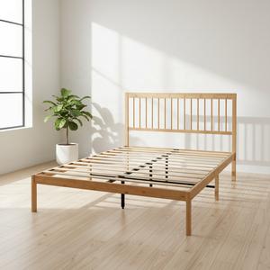 <span class=keywords><strong>Letto</strong></span> a piattaforma in legno massello europeo con doghe in metallo, contenitore, ecologico e resistente, facile da montare, testiera in bambù silenziosa - Product Image 4