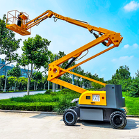 Plateforme élévatrice articulée à batterie/diesel avec remorque mobile hydraulique, capacité de levage de 230 kg, portée de 8 à 20 m
