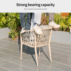 Modern Design <b>Stackable</b> Garden <b>Chair</b> and Aluminum <b>Dining</b> Table Outdoor Furniture for Courtyard Hotels Parks Apartments - Product Image 3