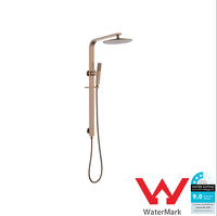Ensemble de robinetterie de douche moderne mural en cuivre avec barre coulissante haute, certification australienne Watermark, vente directe usine