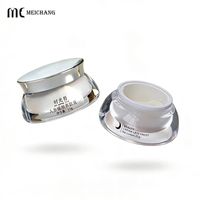 Pot à crème en acrylique en forme d'OVNI 15g 30g, emballage transparent de luxe pour crème visage, crème contour des yeux, contenant cosmétique OEM ODM