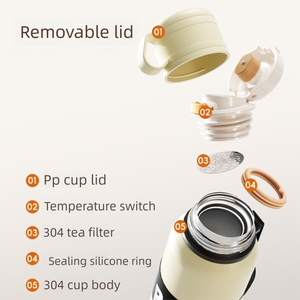 OEM 316 avec logo personnalisé, flasques à double paroi, thermos sous vide avec affichage <span class=keywords><strong>de</strong></span> la température - Product Image 2