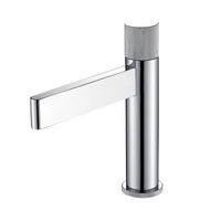 Robinet de lavabo moderne de luxe STOCCO à poignée unique, en laiton massif, mitigeur eau chaude et froide, finition chromée