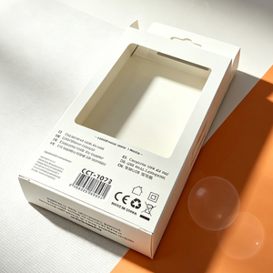 Boîte pliante en papier personnalisée avec trou de suspension et fenêtre pour emballage d'accessoires électroniques, câbles de charge USB - Product Image 5