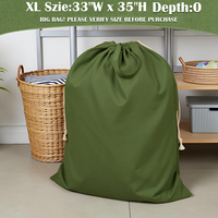 Sac à linge en toile extra-large et robuste avec logo personnalisé, sac de rangement en toile lavable pour la blanchisserie d'hôtel et le rangement des vêtements
