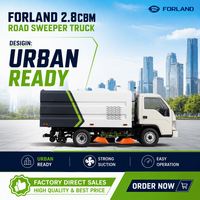 Truk Penyapu Jalan Vakum Foton Forland 48HP Diesel dengan Semprotan Air