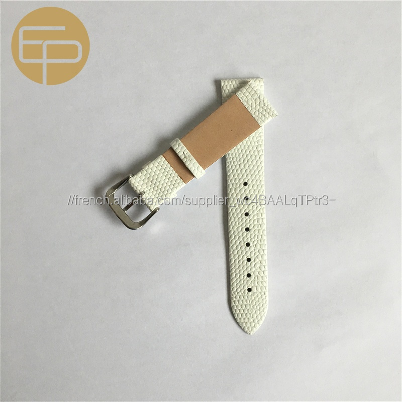 Haute qualité 12 14 16 18 20 22 24mm à dégagement plat personnalisé véritable montre en cuir de veau bande sans couture
