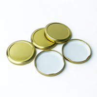 Couvercle à vis en métal étamé de 63 mm pour bocaux en verre, emballage alimentaire, fermeture personnalisée