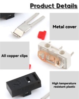 Micro interrupteur de fin de course NC/NO SPDT Pin Plunger Charnière Simulé Rouleau Feuille Ressort Levier Lame On Off Microswitch Micro Commutateurs