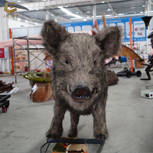 SGAI28 Lifesize Animatronic Cochon Thème Zoo Décoration Modèle Animal Simulation <span class=keywords><strong>Sanglier</strong></span> avec Fourrure - Product Image 2