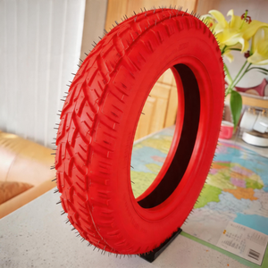 Neumático de motocicleta de construcción robusta 350-10 T17 de color personalizado de fábrica, neumático de scooter con borde de precisión para curvas, para <span class=keywords><strong>Amazon</strong></span> Basin - Product Image 3
